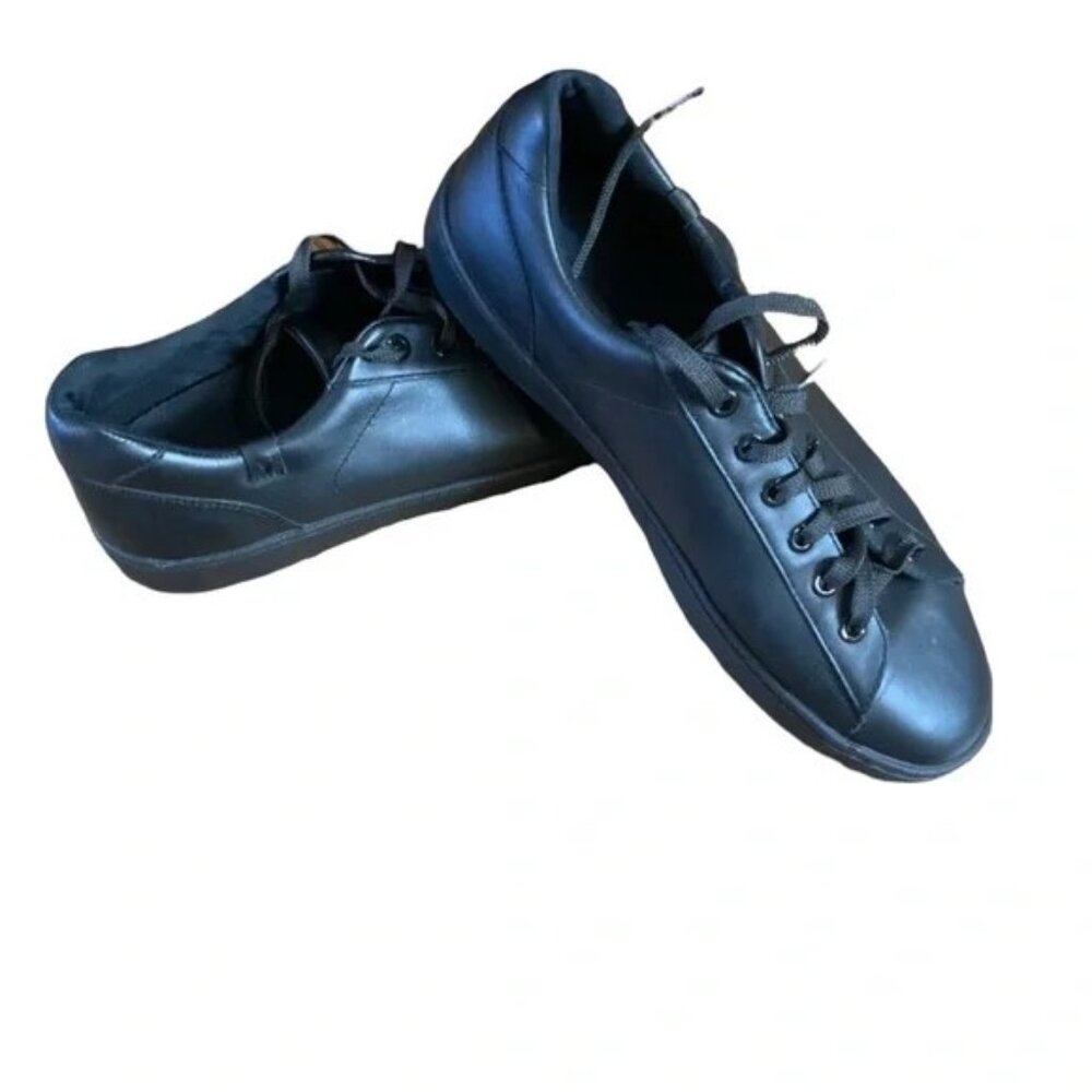 Vionic Pro vio grip Mable black leather orthopedic fashion sneakers/ trainers 10